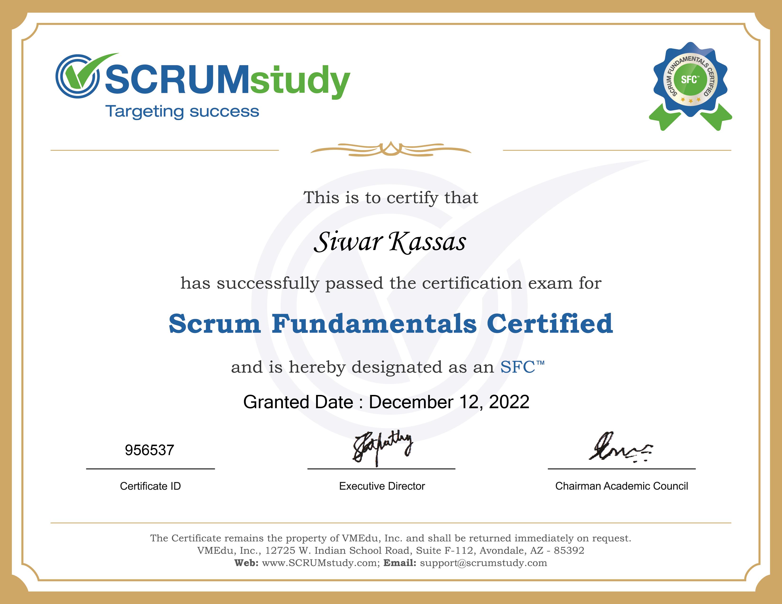 certificat