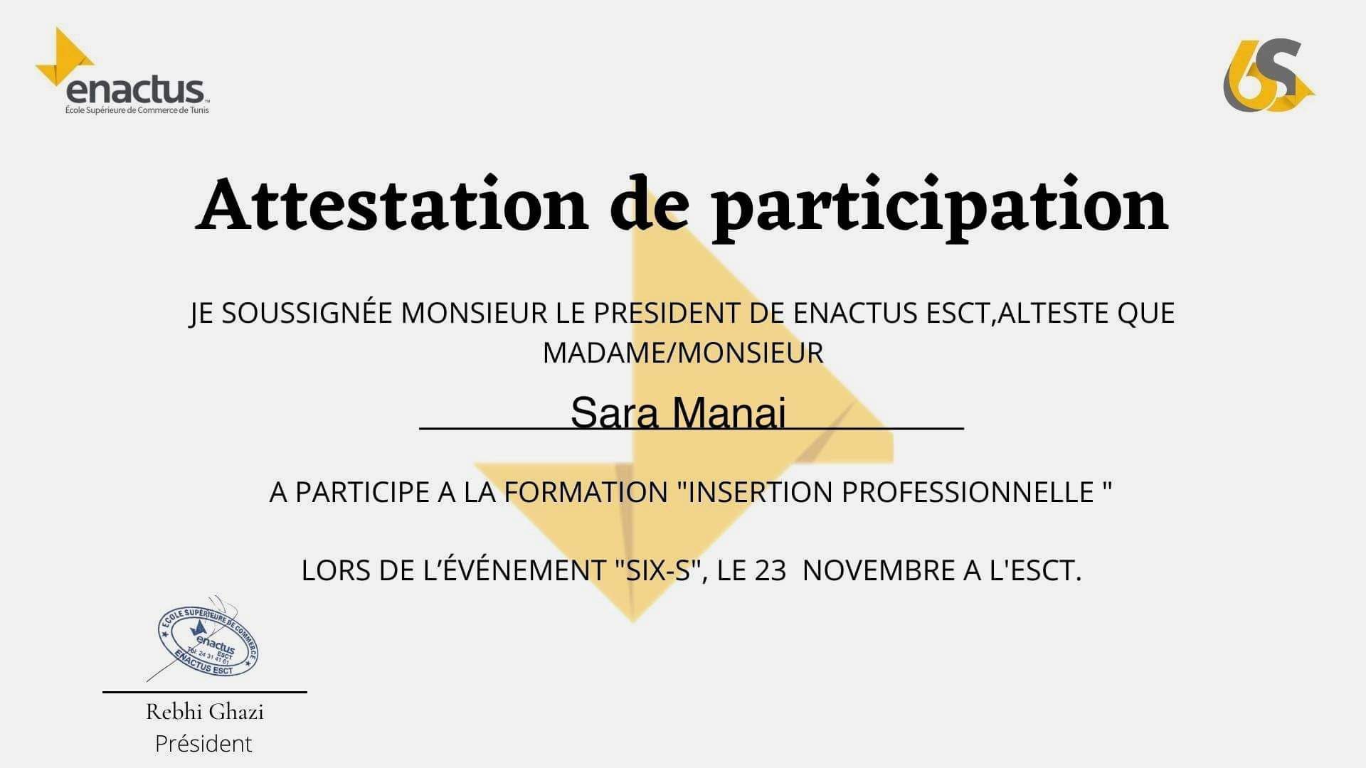 certificat