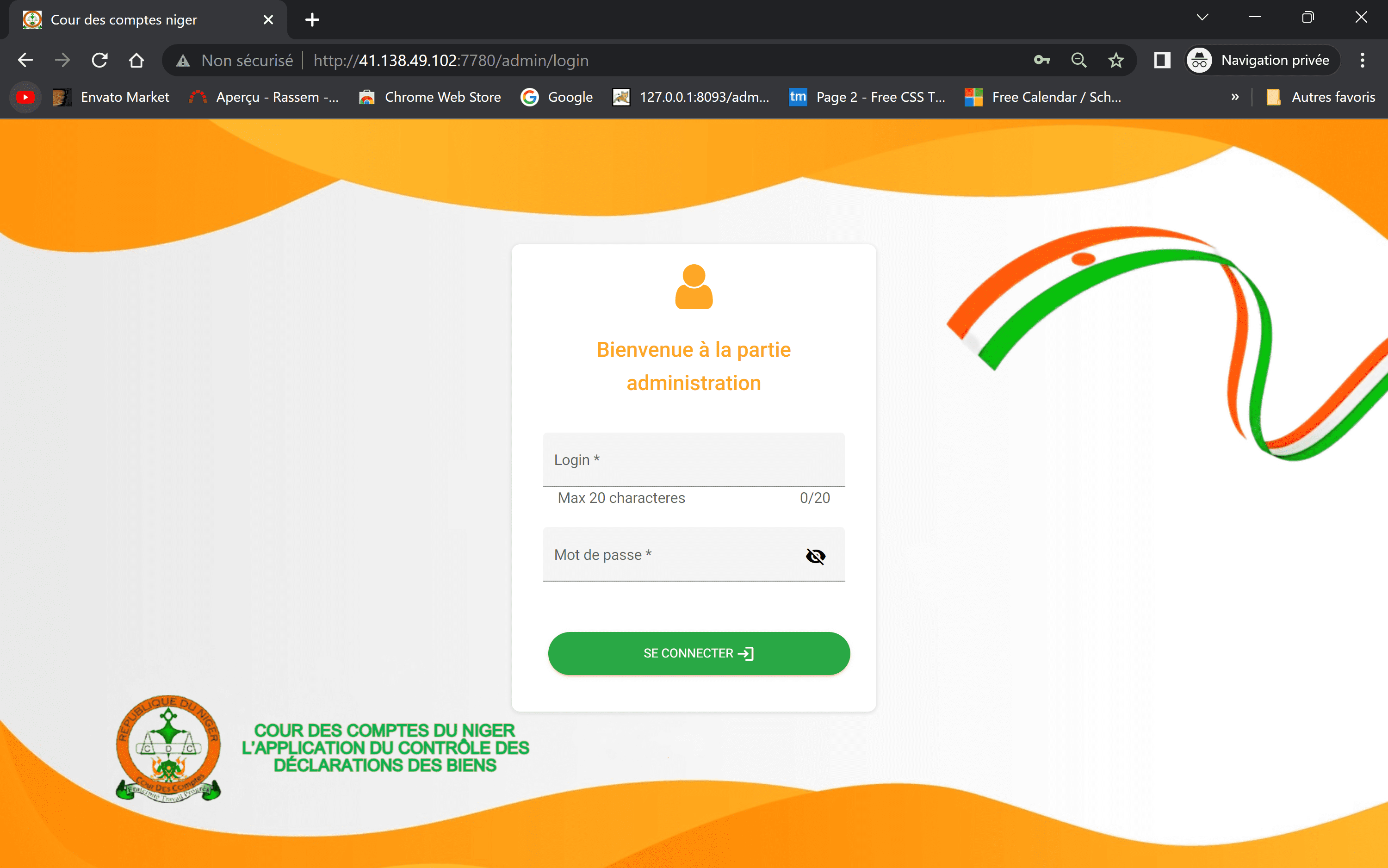 Conception et développement d\'une application WEB pour la déclaration des biens pour le compte de la cour des comptes de NIGER