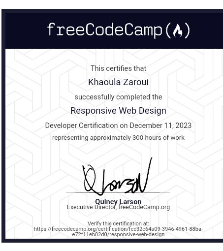 certificat