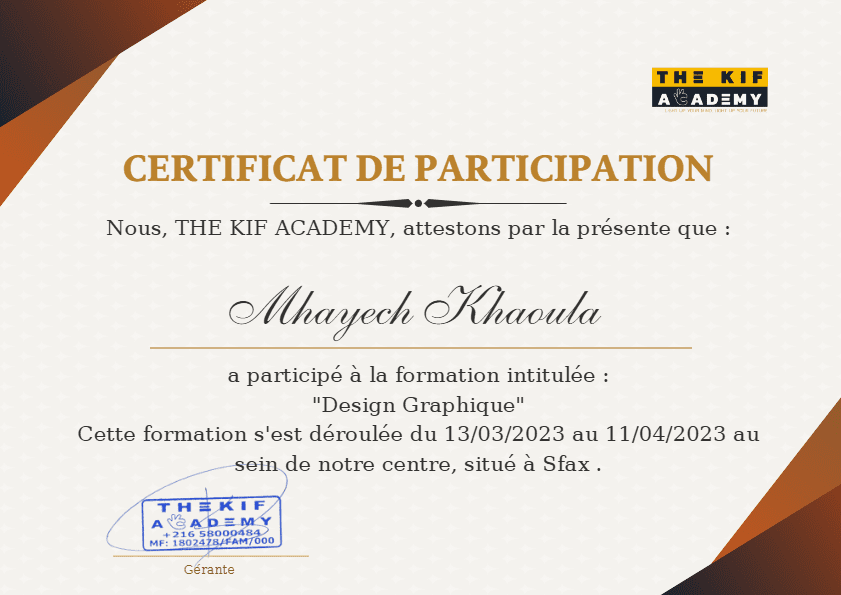 certificat