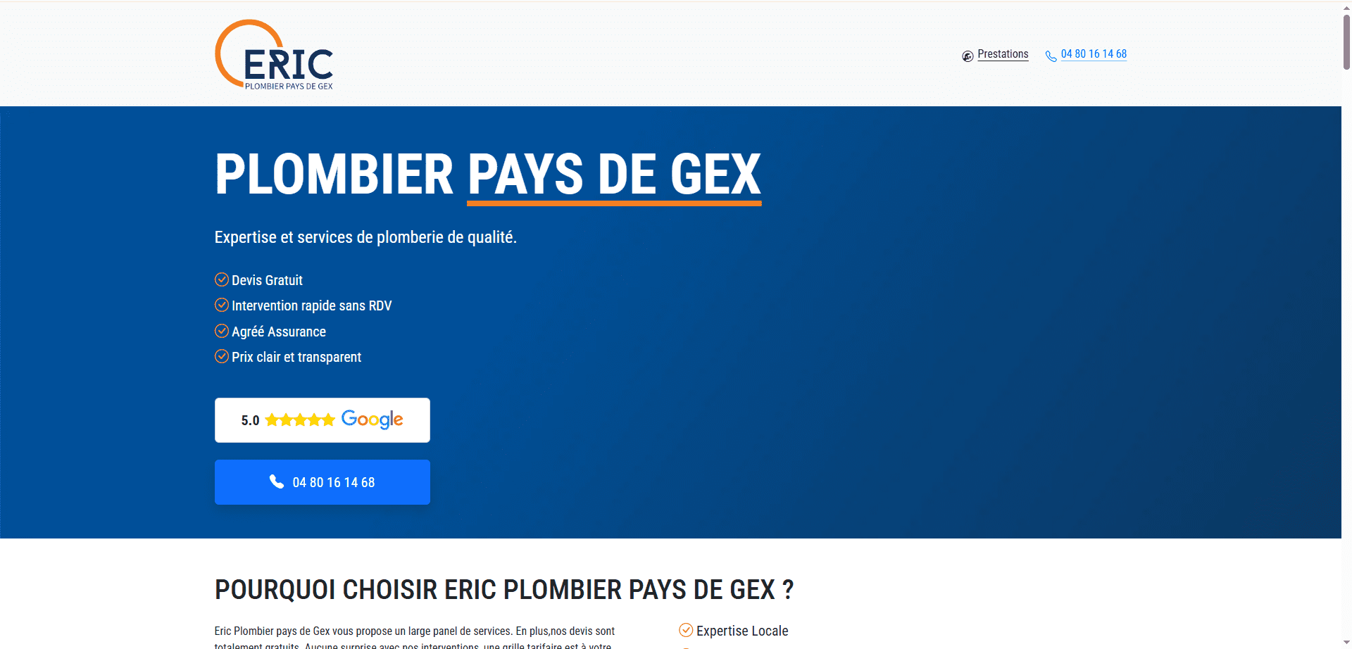 ERIC Plombier pays de Gex