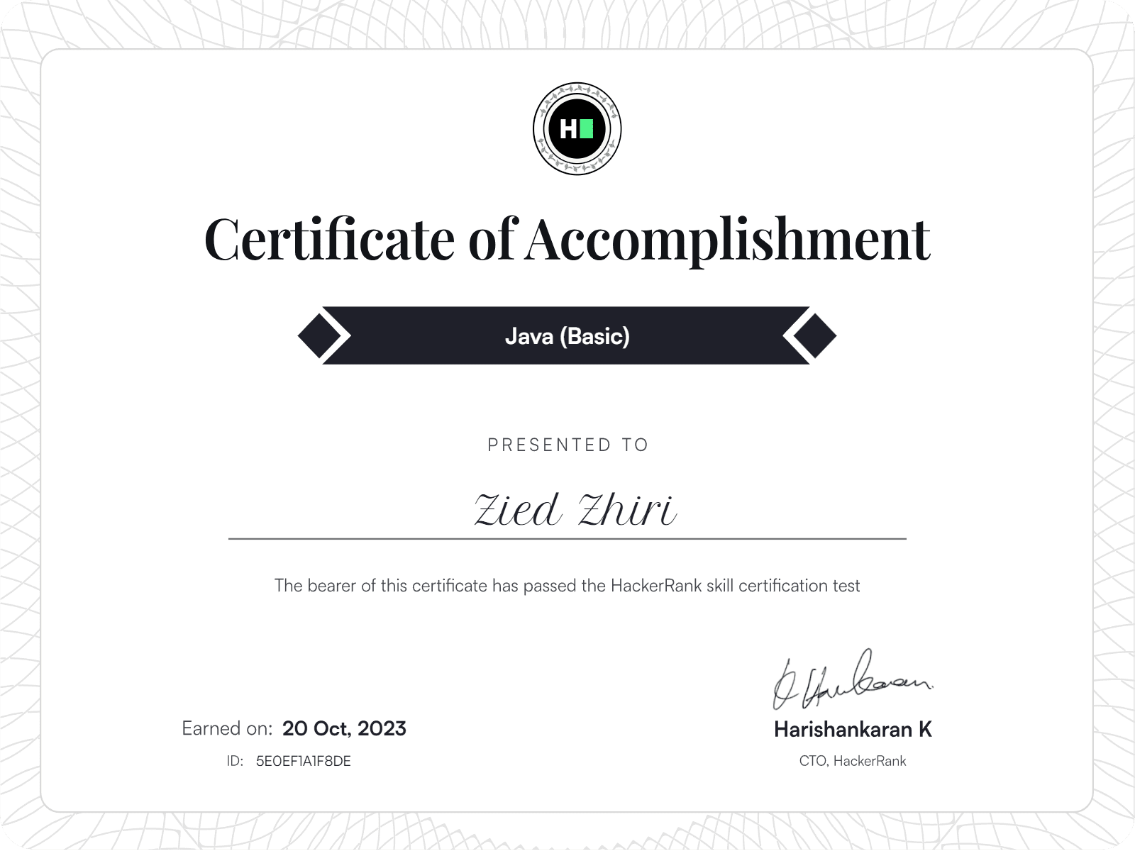 certificat