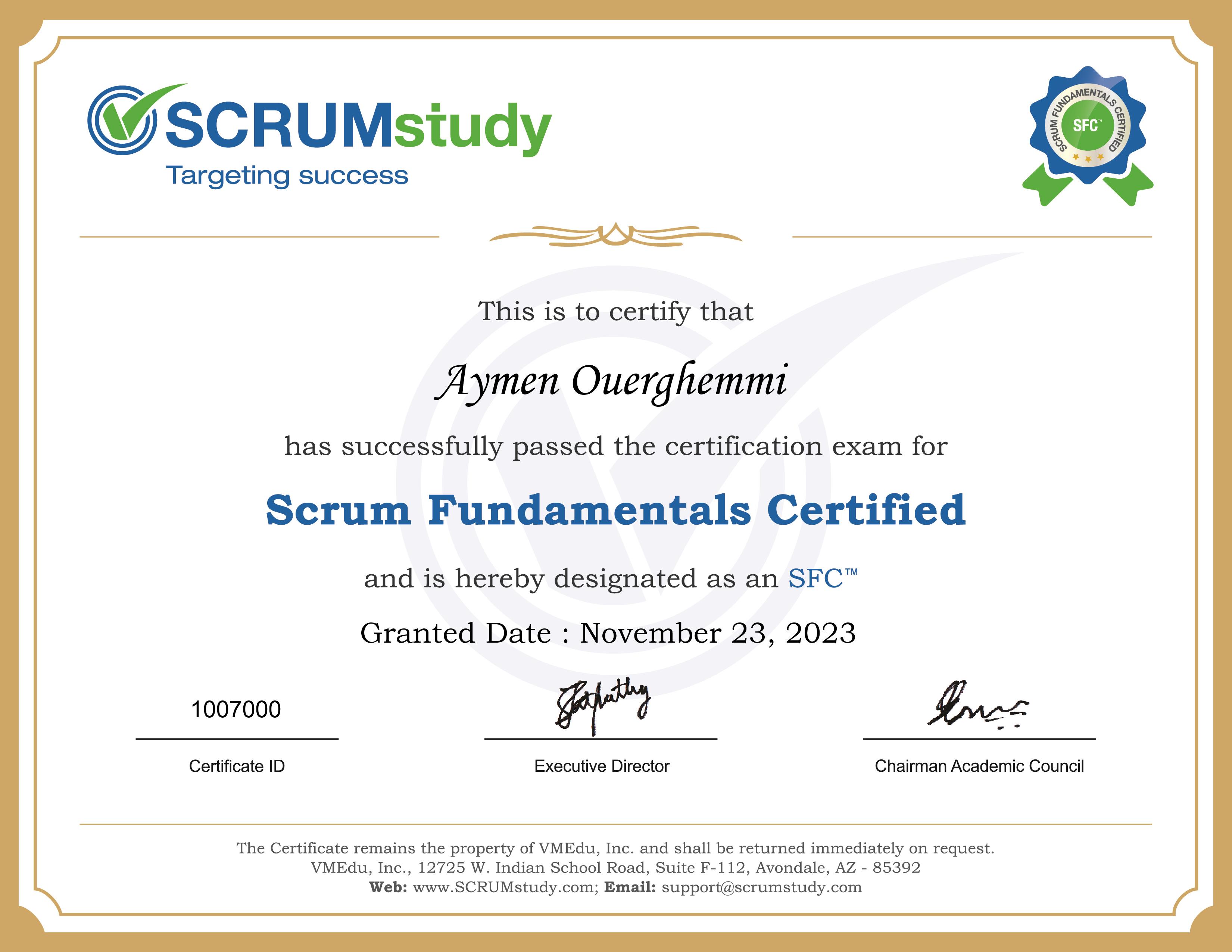 certificat