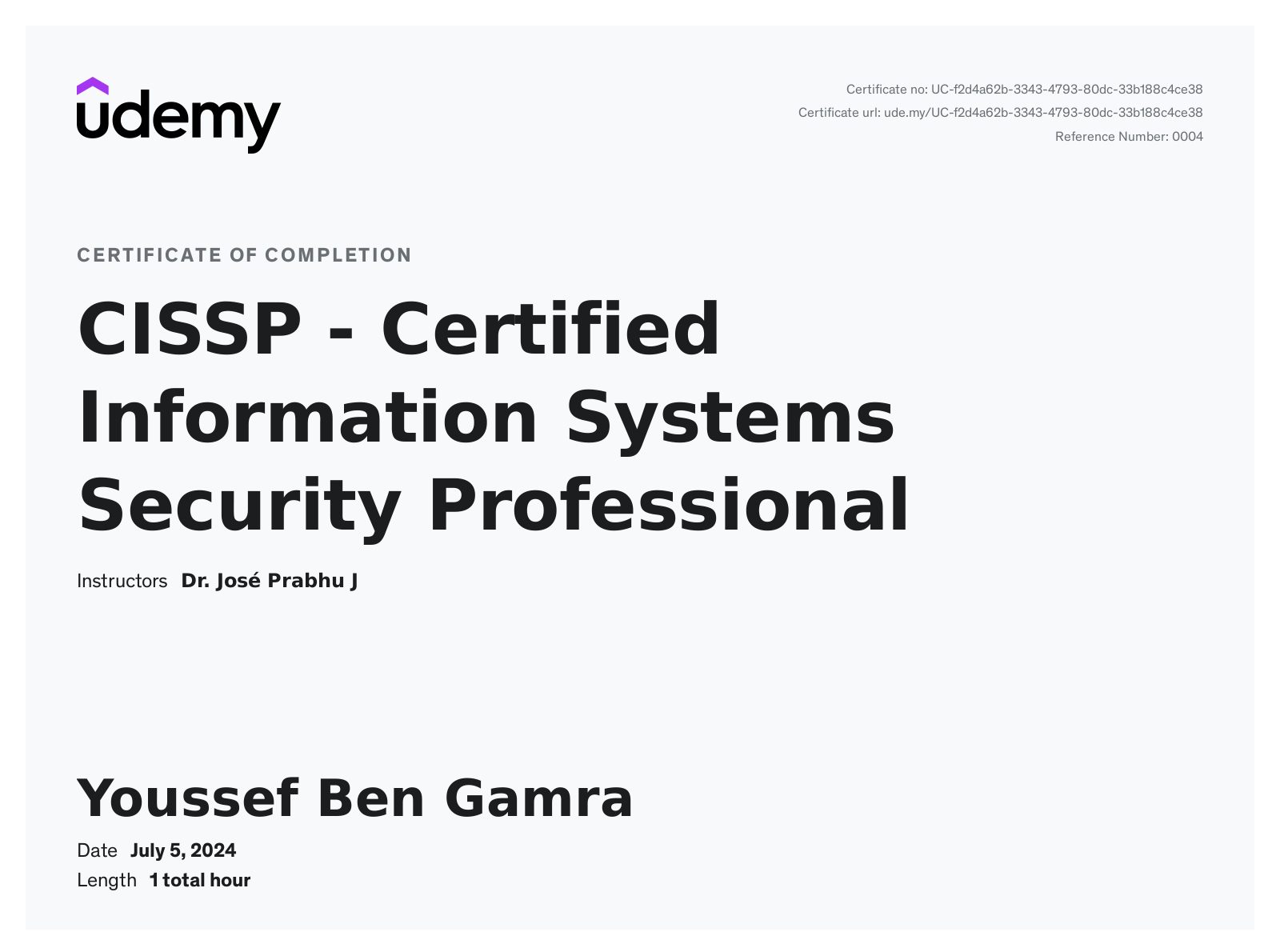 certificat