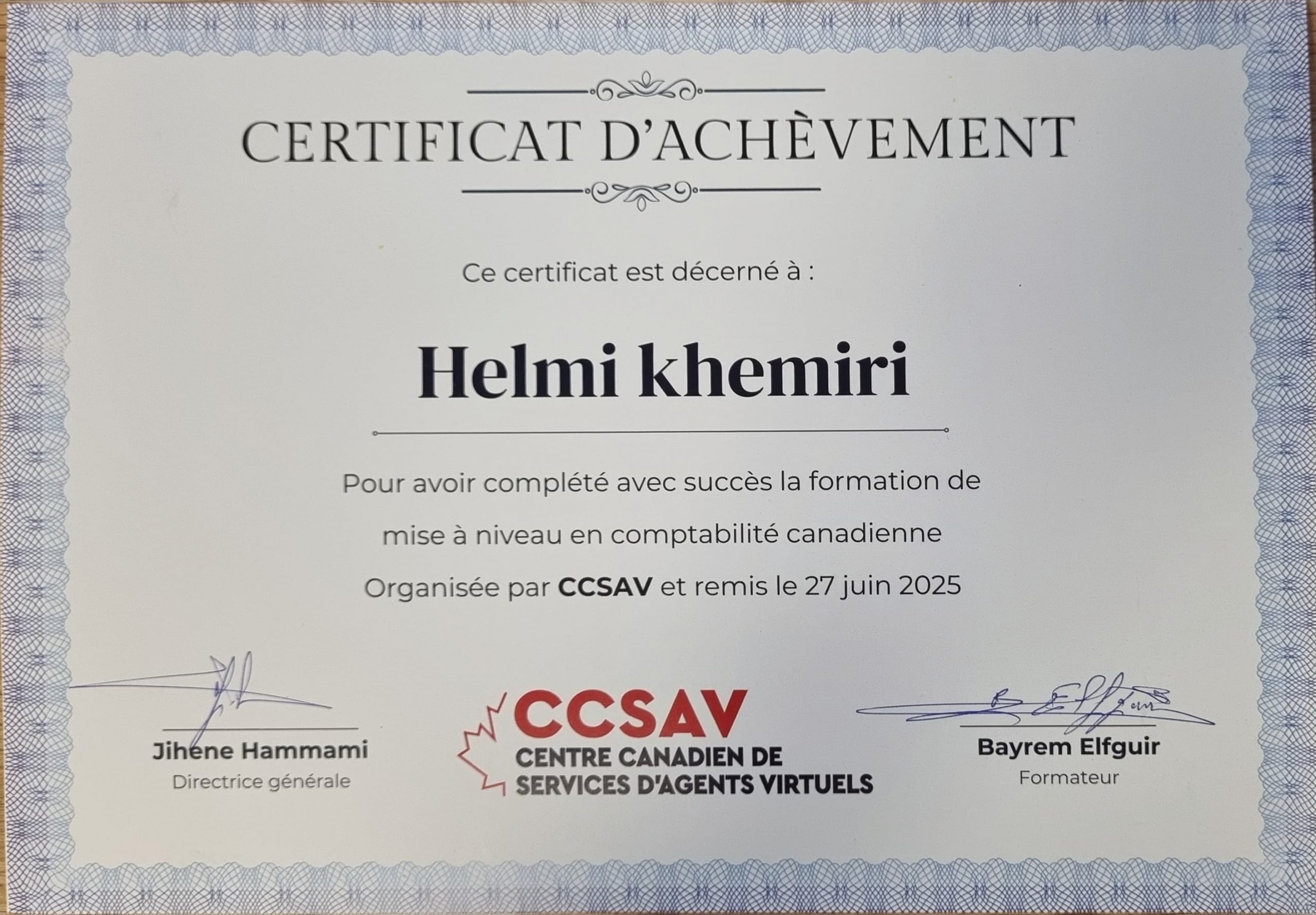 certificat