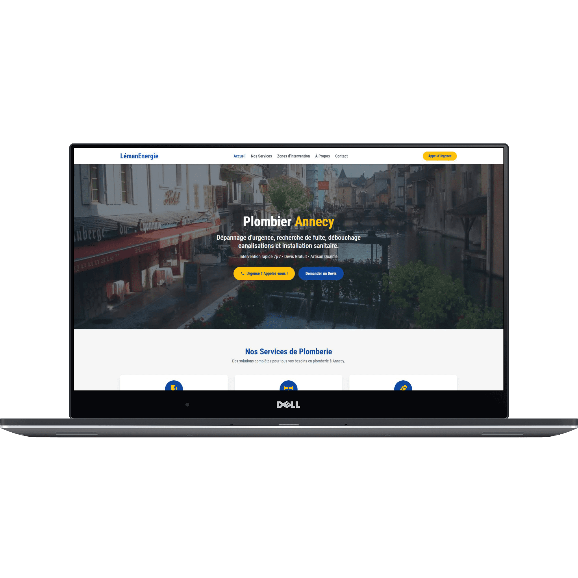 Site Vitrine & SEO Local pour Artisan Plombier (Léman Énergie)