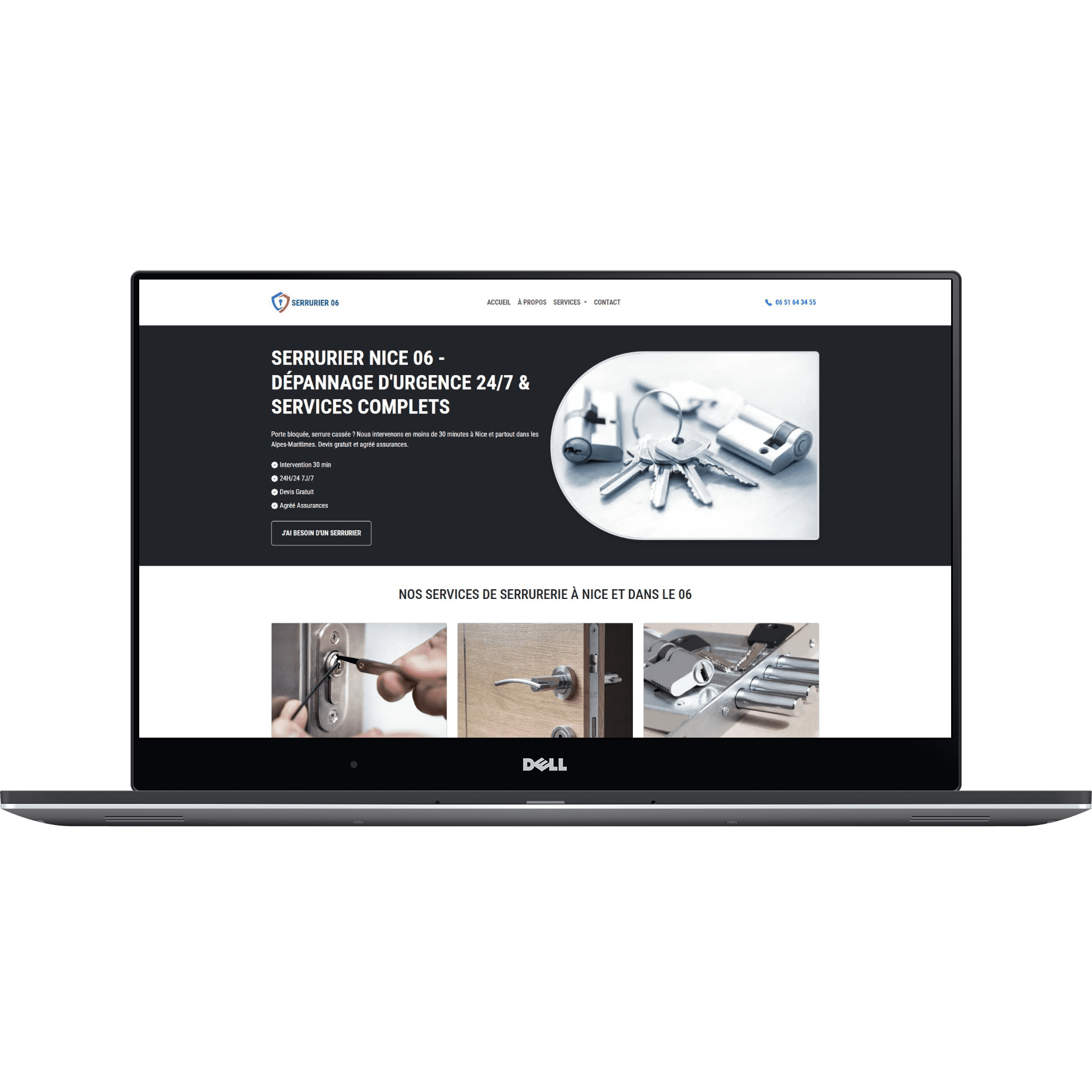 Site Vitrine & SEO Local pour Artisan Serrurier (SERRURIER 06)