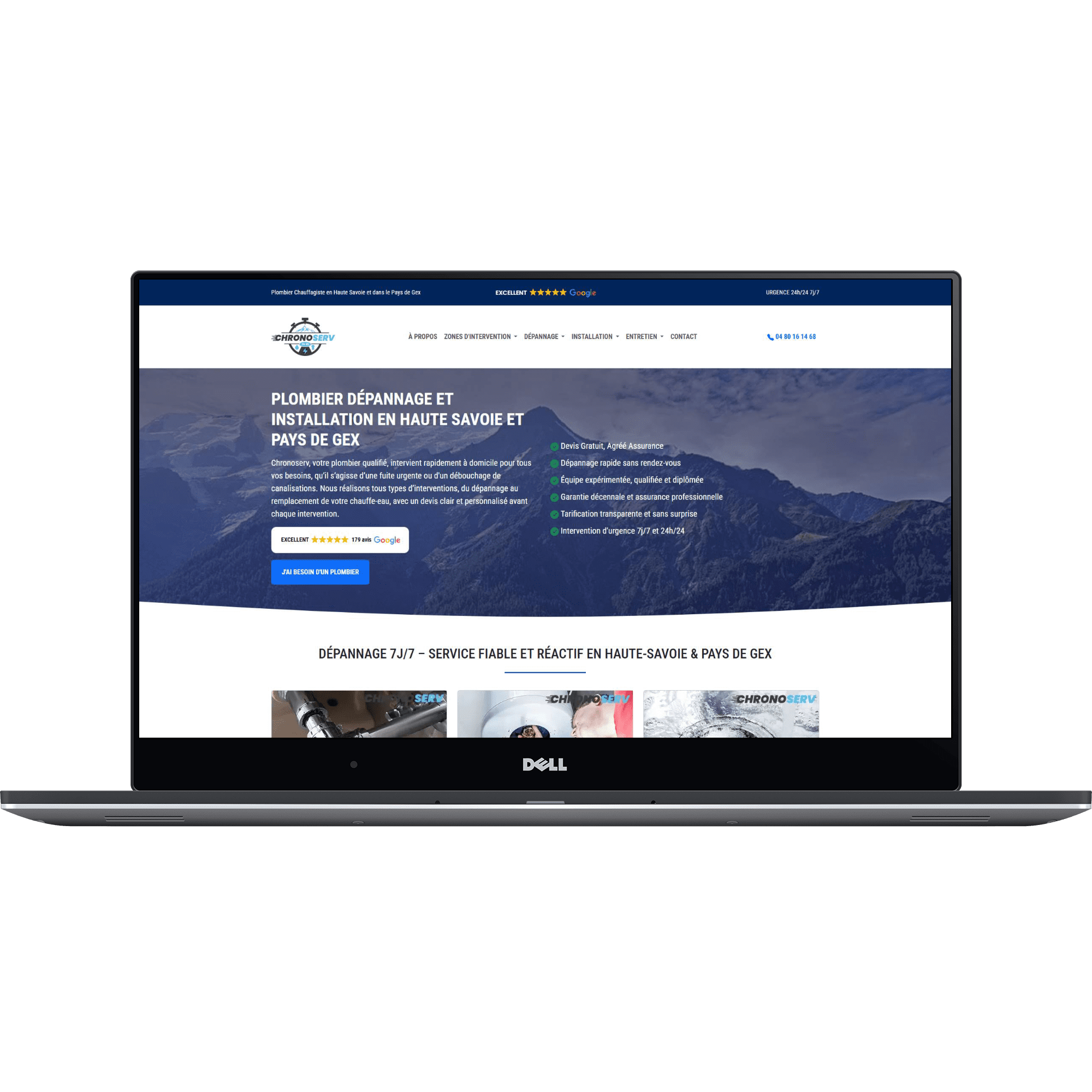Site Vitrine & SEO Local pour Artisan Plombier (CHRONOSERV7401)