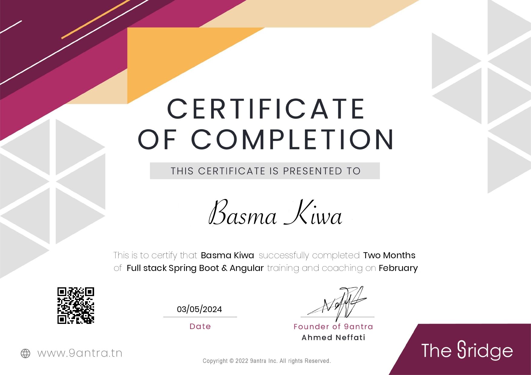 certificat