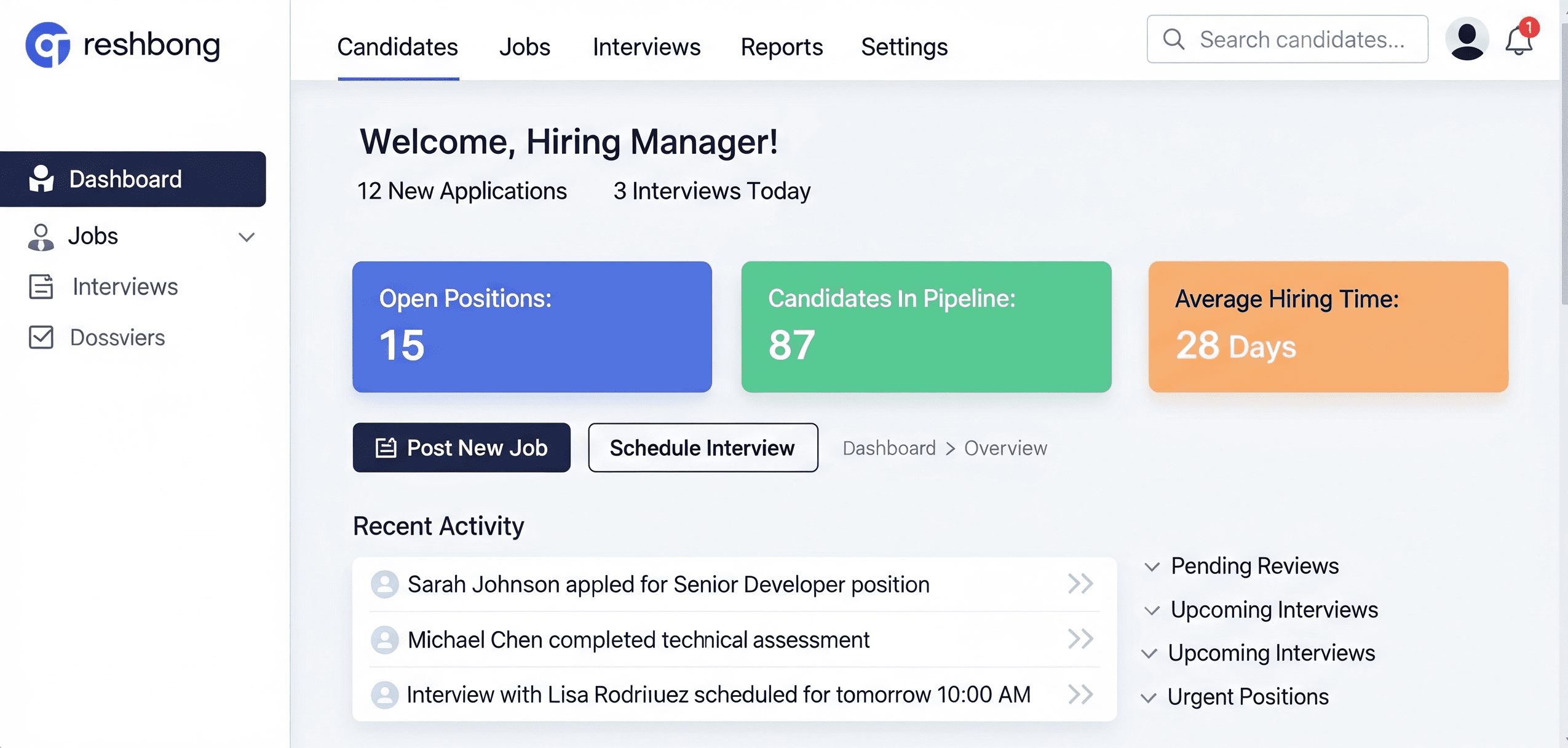 Recruitment Management Application