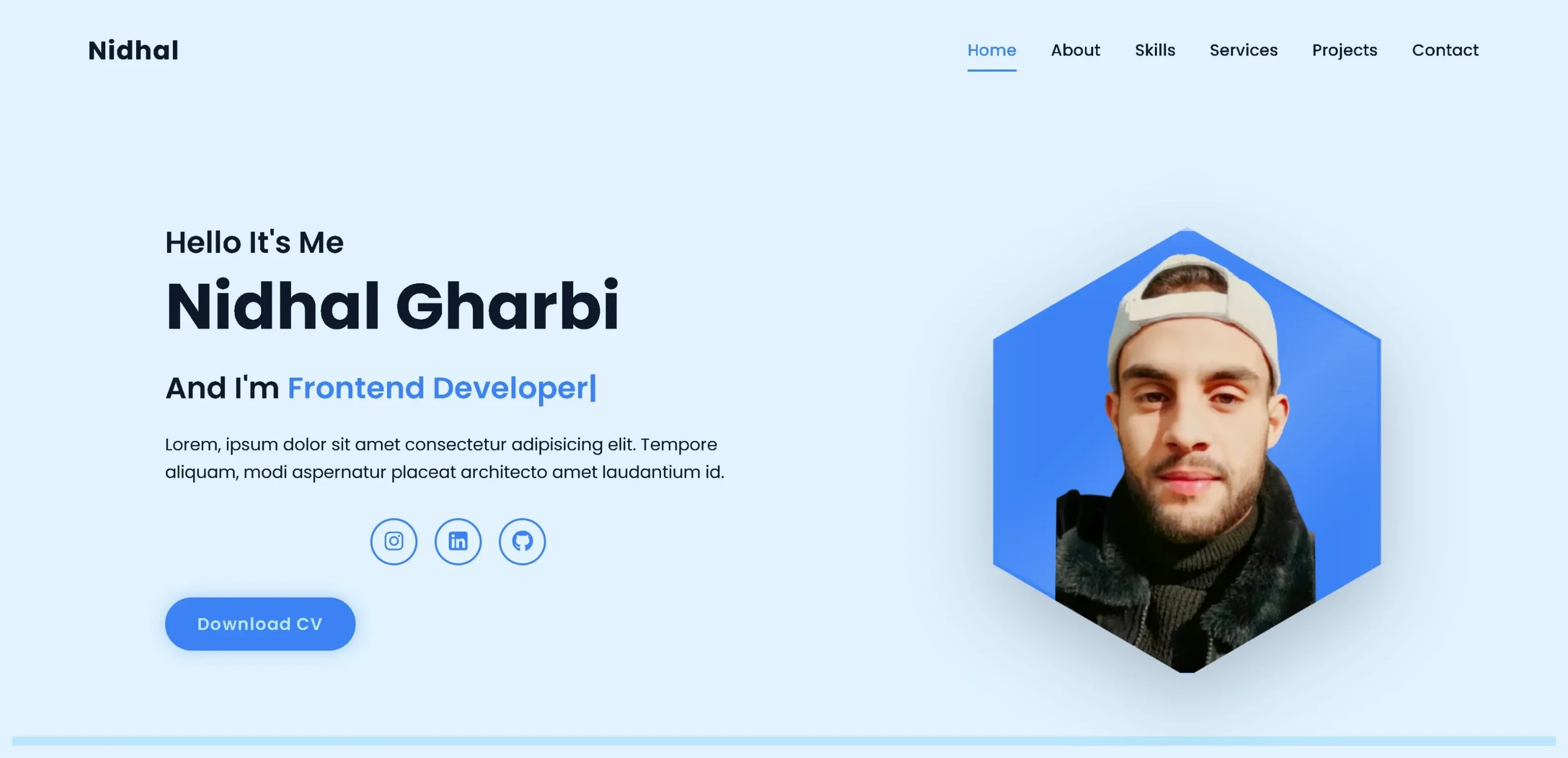 Portfolio Website Model