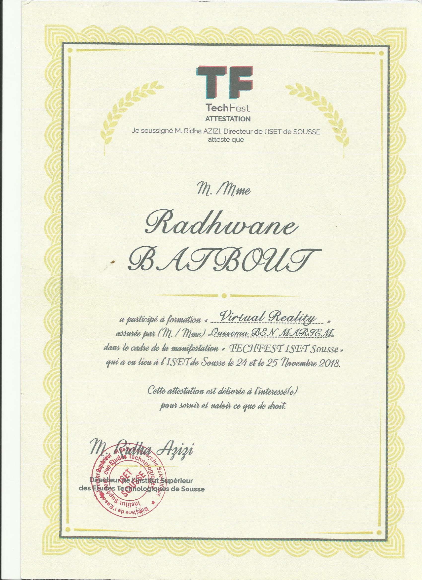 certificat